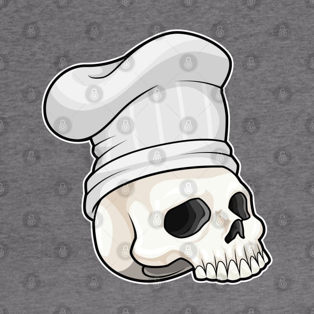 Skull as Cook with Chef hat by Markus Schnabel